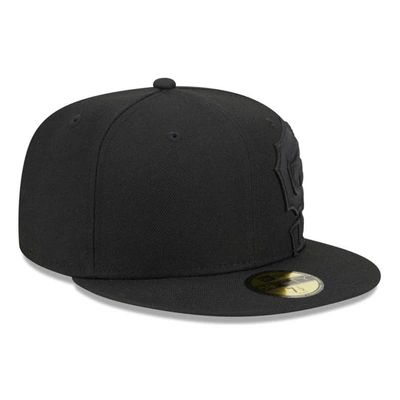 Shop New Era Black San Francisco Giants Satin Peek 59fifty Fitted Hat