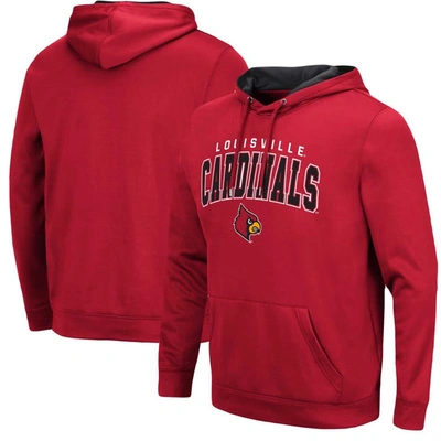 Shop Colosseum Red Louisville Cardinals Resistance Pullover Hoodie