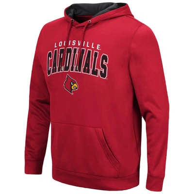 Shop Colosseum Red Louisville Cardinals Resistance Pullover Hoodie