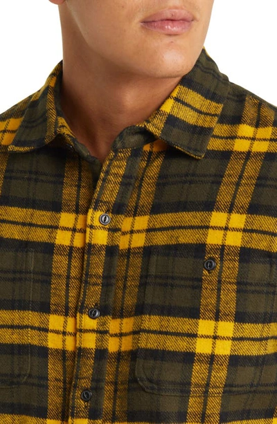 Schott Two-pocket Flannel Long Sleeve Button-up Shirt In Spruce