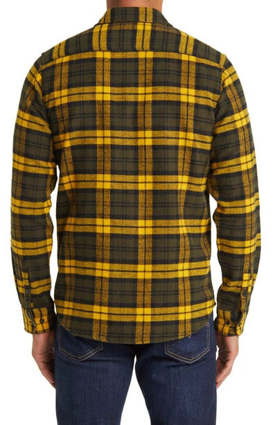 Schott Two-pocket Flannel Long Sleeve Button-up Shirt In Spruce