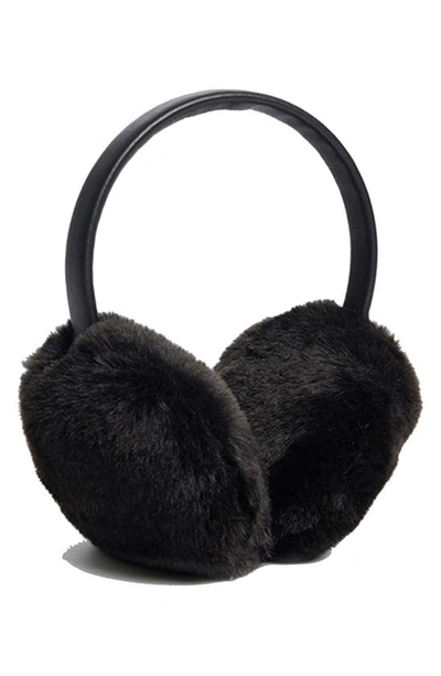Shop Apparis Esme Pluche™ Faux Fur Earmuffs In Noir