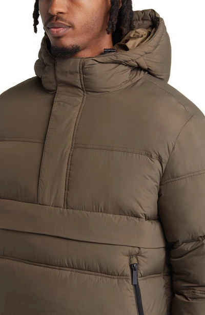 The Very Warm Water Resistantrecycled Nylon Anorak In Canteen