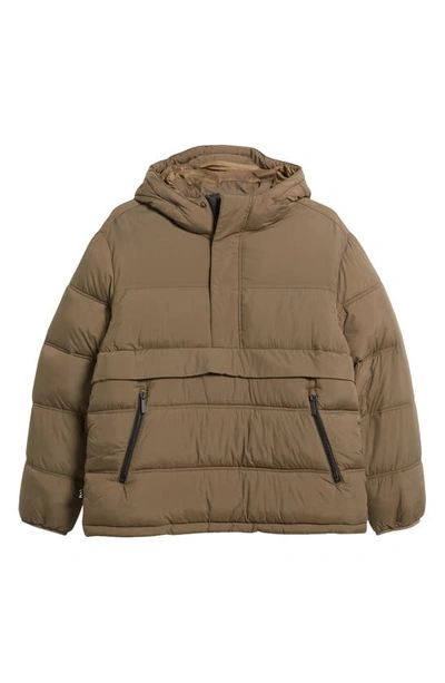 The Very Warm Water Resistantrecycled Nylon Anorak In Canteen
