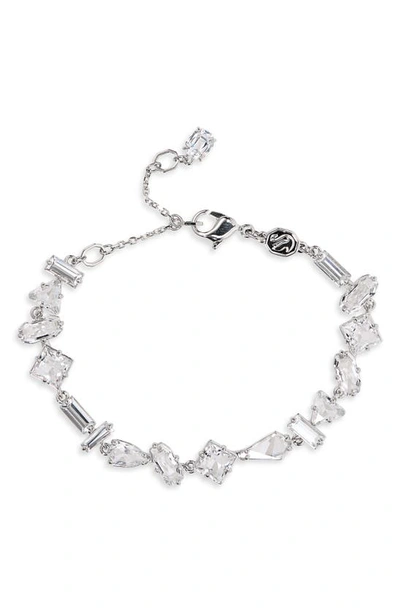 Shop Swarovski Mesmera Mixed Crystal Bracelet In Silver
