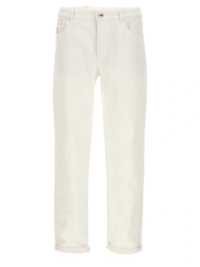 Shop Brunello Cucinelli Traditional Fit Jeans White