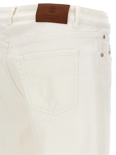 Shop Brunello Cucinelli Traditional Fit Jeans White