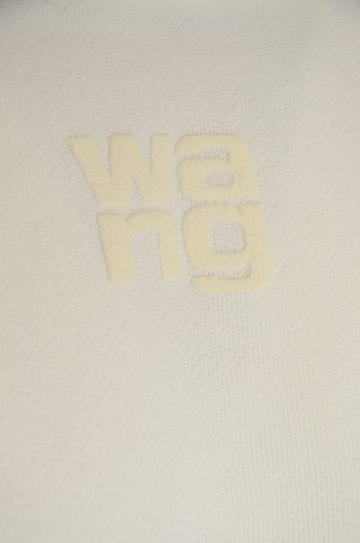 Shop Alexander Wang Logo Hoodie In White