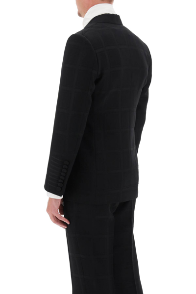 Shop Etro Double-breasted Jacket With Check Pattern In Black (black)
