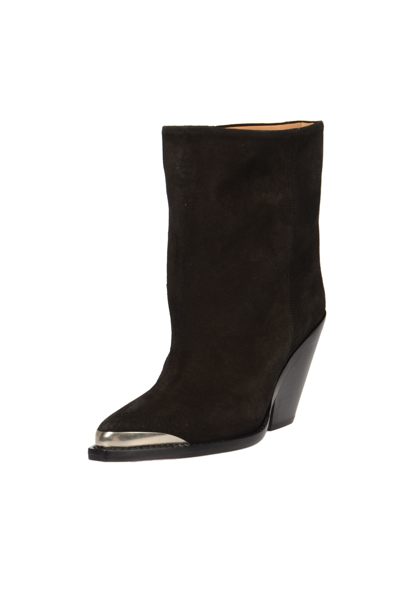 Shop Isabel Marant Metal Toe Boots In Black