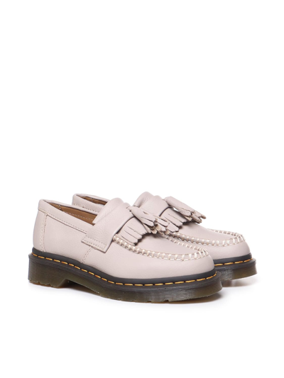 Shop Dr. Martens' Adrian Moccasins With Tassels In Virginia Leather In White