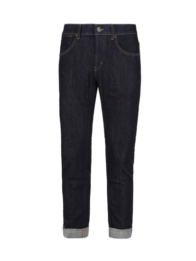 Shop Dondup Ervin Loose Jeans In Fixed Selvedge Denim In Blu