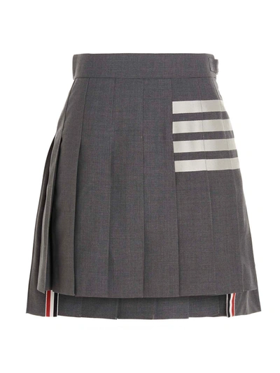 Shop Thom Browne 4 Bar Skirts In Gray