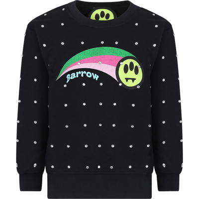 Shop Barrow Black Sweatshirt For Girl With Smiley