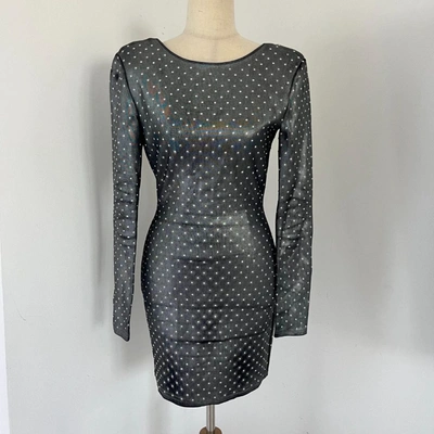 Pre-owned Balmain Silver Dress With Crystal Embellishments