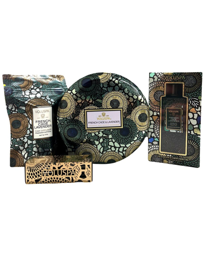 Voluspa French Cade & Lavender 3-wick Tin Candle Set