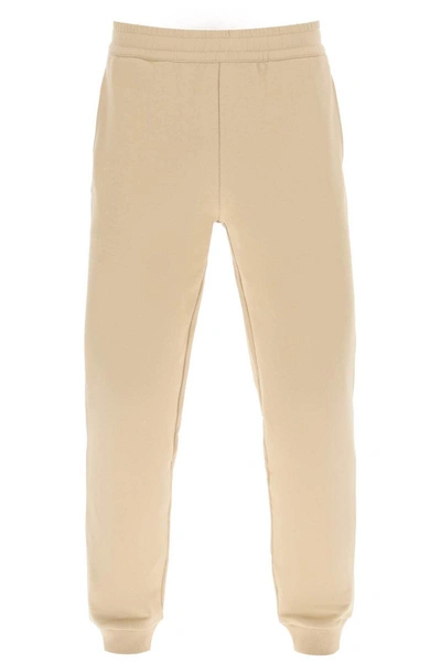 Shop Burberry Cotton Sweatpants With Prorsum Label In Beige