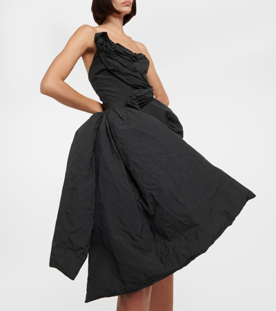 Maticevski Nucleus Asymmetric Bustier Minidress In Black
