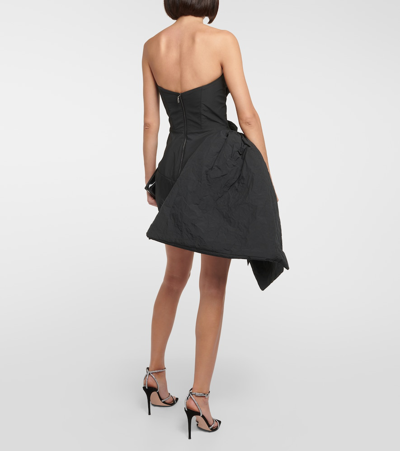 Maticevski Nucleus Asymmetric Bustier Minidress In Black