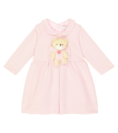 Shop Monnalisa Baby Jacquard Dress In Pink
