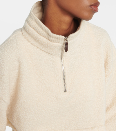 Shop Loro Piana High-neck Cashmere And Cotton Sweatshirt In White