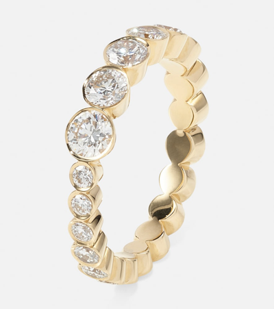 Shop Sophie Bille Brahe Ensemble Croissant 18kt Gold Ring With Diamonds