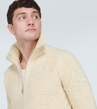 Jil Sander Wool Cardigan In Beige