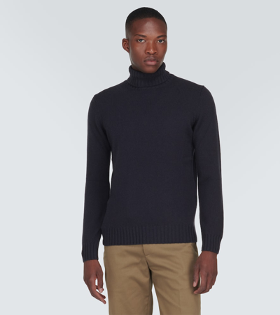 Shop Thom Sweeney Cashmere Turtleneck Sweater In Blue