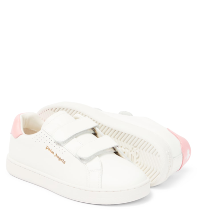 Shop Palm Angels Palm One Strap Leather Sneakers In White