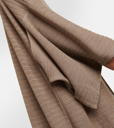 Shop Loro Piana Cashmere Cardigan In Brown