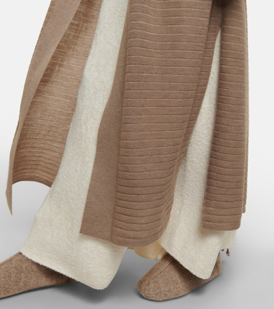 Shop Loro Piana Cashmere Cardigan In Brown