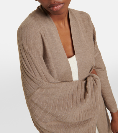 Shop Loro Piana Cashmere Cardigan In Brown