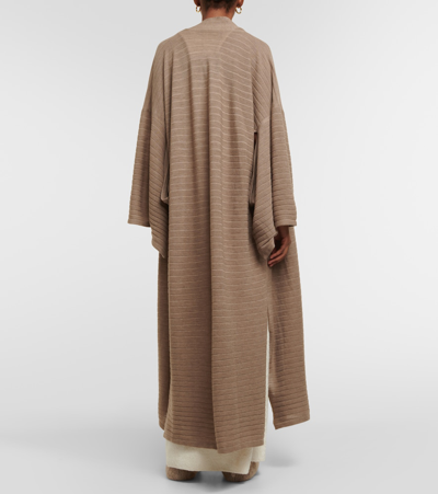 Shop Loro Piana Cashmere Cardigan In Brown