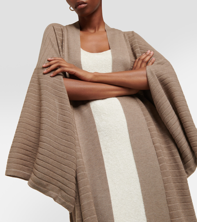 Shop Loro Piana Cashmere Cardigan In Brown