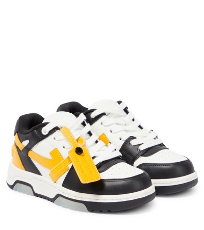 Shop Off-white Out Of Office Leather Sneakers In Black