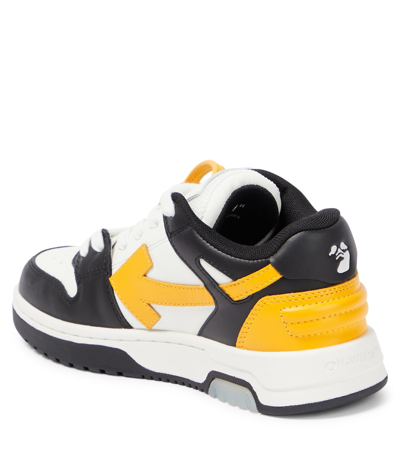 Shop Off-white Out Of Office Leather Sneakers In Black