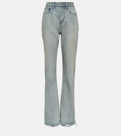 Shop Balenciaga Flared Jeans In Blue