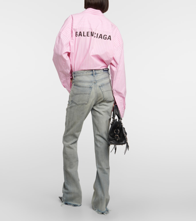 Shop Balenciaga Flared Jeans In Blue