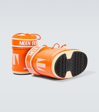 Shop Moon Boot Icon Low Snow Boots In Orange
