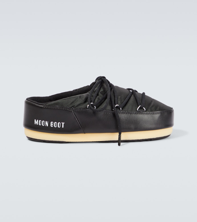 Moon Boot Evx Nylon Mules In Black