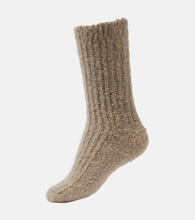 Shop Loro Piana Cashmere Socks In Brown
