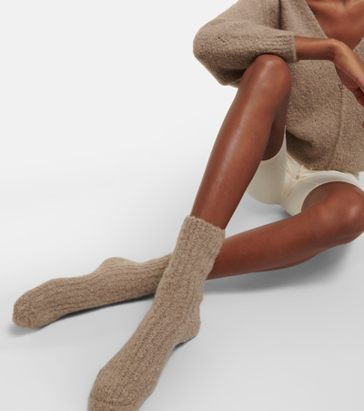 Shop Loro Piana Cashmere Socks In Brown