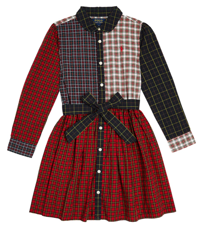 Polo Ralph Lauren Junia Checked Cotton Shirt Dress In Multicoloured