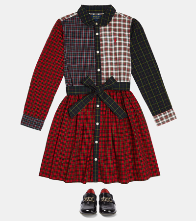 Polo Ralph Lauren Junia Checked Cotton Shirt Dress In Multicoloured