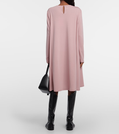 Max Mara Quarto Jersey Minidress In Pink