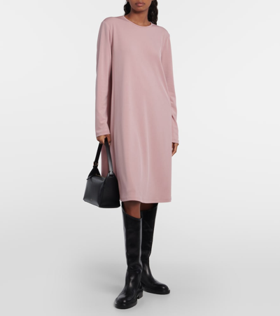 Max Mara Quarto Jersey Minidress In Pink