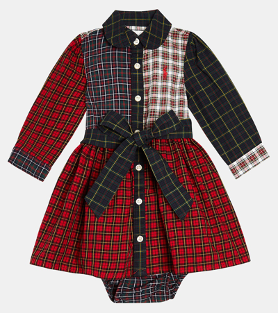 Polo Ralph Lauren Baby Girl's Plaid Mixed Media Shirtdress & Bloomers Set In Multicoloured