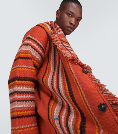 Shop Alanui Ushuaia Stories Baja Wool Cardigan In Multicoloured