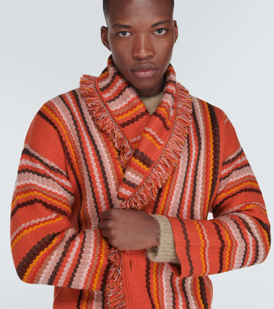 Shop Alanui Ushuaia Stories Baja Wool Cardigan In Multicoloured