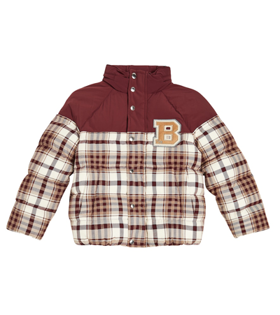 Brunello Cucinelli Checked Cotton Down Jacket In Multicoloured